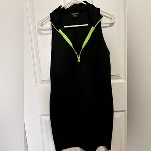 90s style body con zip up dress